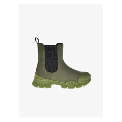 Green suede chelsea boots Love Moschino - Women's