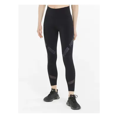 Black Womens Shortened Sport Leggings Puma - Women