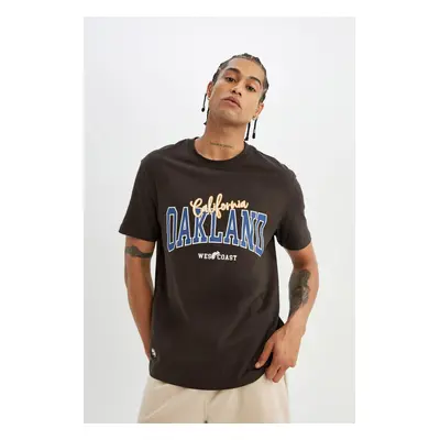 DEFACTO Regular Fit Crew Neck Printed Short Sleeve T-Shirt