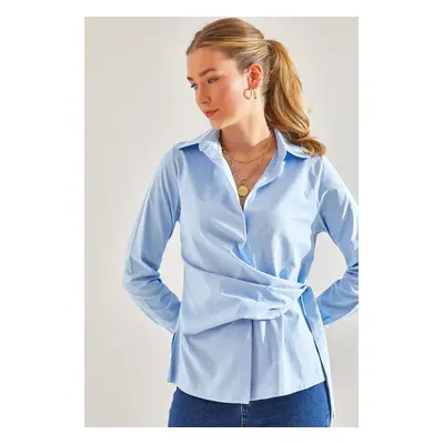 Bianco Lucci Women's Side Buttoned Shirt