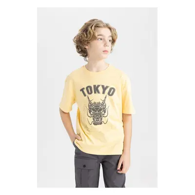 DEFACTO Boys Oversize Fit Crew Neck Printed Short Sleeve T-Shirt