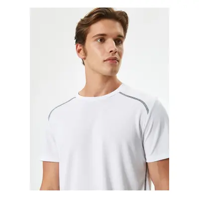 Koton Sports T-Shirt Stripe Printed Crew Neck Short Sleeve