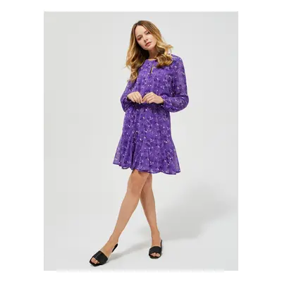 Purple dress with a small pattern Moodo - Women