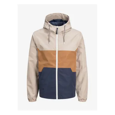 Blue-Beige Jacket with Hood Jack & Jones Luke - Men