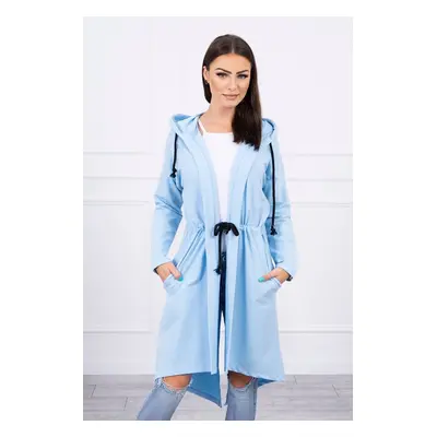 Coat with a longer azure back