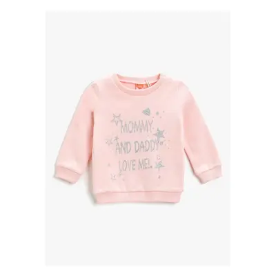 Koton Girls Patterned Pink Sweatshirts 3skg10087ak