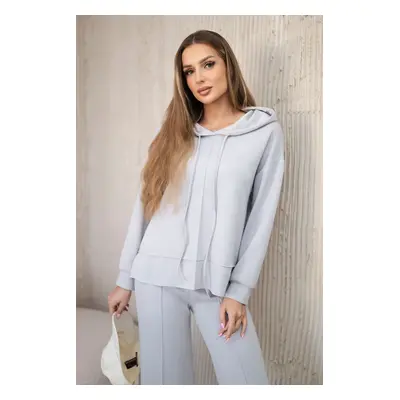 Kesi Włoski Set hoodie + pants buttery fabric grey