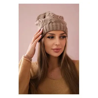 marka niezdefiniowana Cap with fleece Sylwia K244 light beige