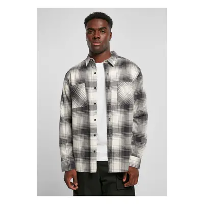 Mock Check Shirt white sand/black