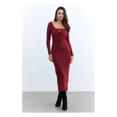 Cool & Sexy Women's Burgundy Camisole Maxi Dress