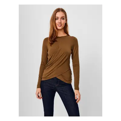 Brown T-shirt VERO MODA-Panda - Women