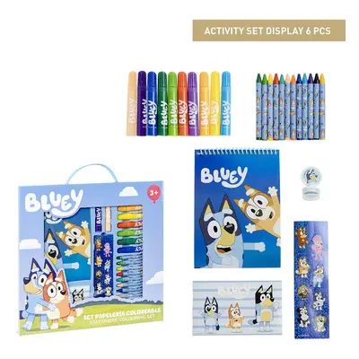 COLOURING STATIONERY SET DISPLAY BLUEY