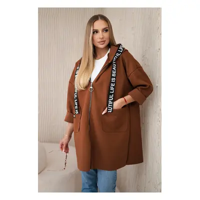 Kesi Włoski Hooded coat chocolate