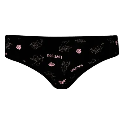 Women's panties Frogies Black Pink Rose