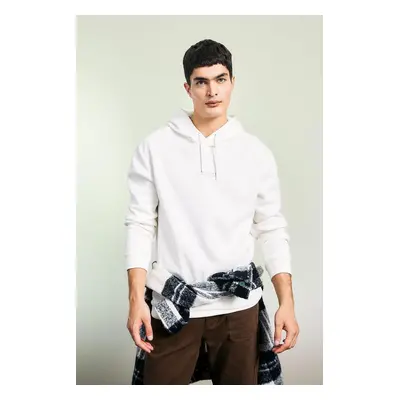 DEFACTO Relax Fit Hooded Printed Thick Sweatshirt