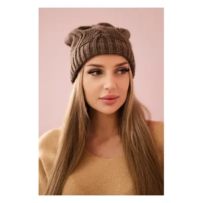 marka niezdefiniowana Cap with fleece Sylwia K244 mocca