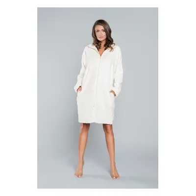 Vitessa bathrobe with long sleeves - ecru