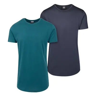 Shaped Long Tee 2-pack jasper/navy