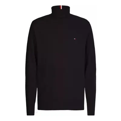 Tommy Hilfiger Sweater - PIMA COTTON CASHMERE ROLL NECK black