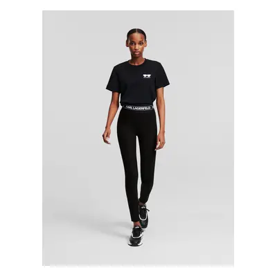 Black women's leggings KARL LAGERFELD Logo - Women's