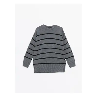 LC Waikiki Crew Neck Striped Women's Knitwear Sweater