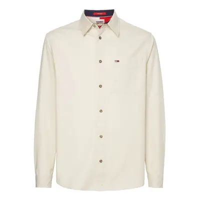 Tommy Jeans Shirt - TJM NOVEL COLLEGIATE SHIRT white