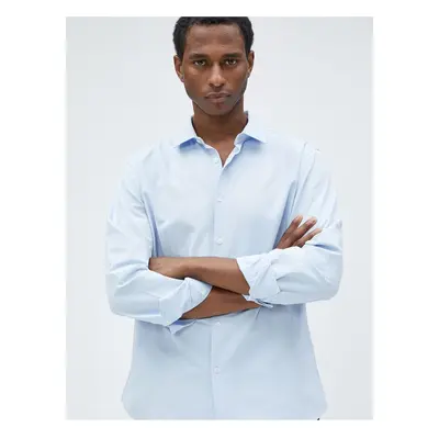 Koton Sports Shirt Slim Fit Classic Collar Long Sleeve Non Iron