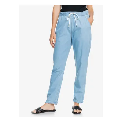 Light Blue Women's Straight Fit Jeans Roxy Slow Swell - Women