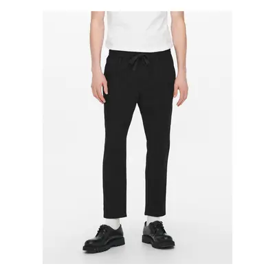 Black ONLY & SONS Linus trousers - Men's