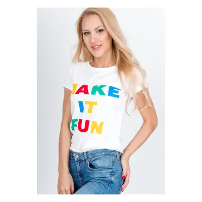 Women's T-shirt "Make it Fun" - white