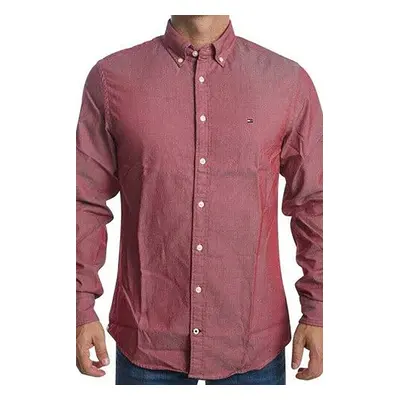 Tommy Hilfiger Shirt - TWO TONE DOBBY SHIRT red