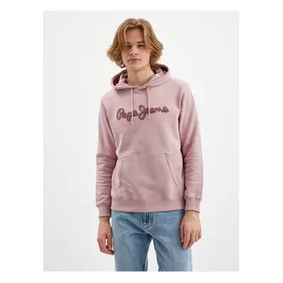 Pink men's hoodie Pepe Jeans Ryan - Men's