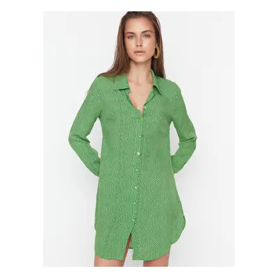 Green Women's Elongated Shirt Trendyol - Women