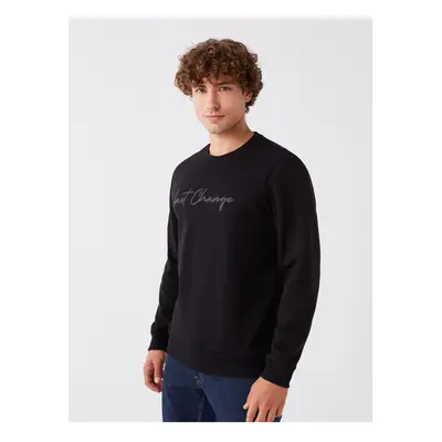 LC Waikiki Crew Neck Long Sleeve Printed Men's Thick Sweatshirt