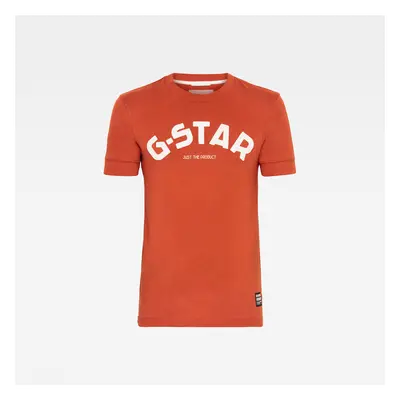 G-STAR T-shirt - Felt Applique Logo Slim R T S\S orange