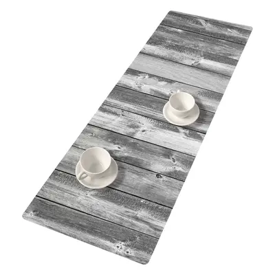 Bertoni Home Unisex's Table Runner Silver Wood