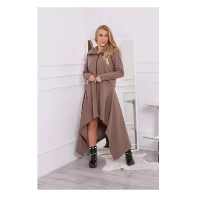 Insulated mocha dress with longer sides