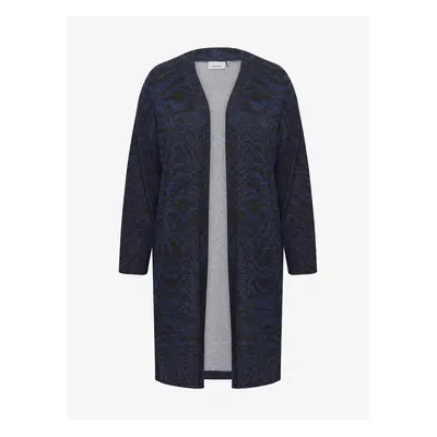 Dark Blue Patterned Ladies Cardigan Fransa - Ladies