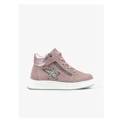 Pink Girly Ankle Suede Sneakers Richter - Girls