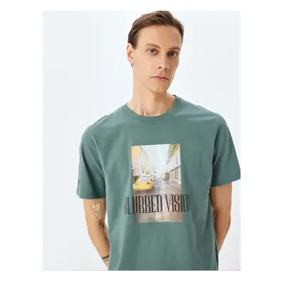 Koton Short Sleeve Crew Neck Cotton Printed T-Shirt