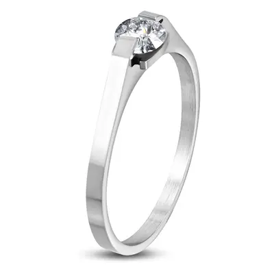 Engagement Ring Surgical Steel Shiny Elegance