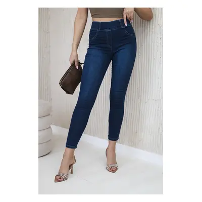 Kesi Dark denim trousers with a bow