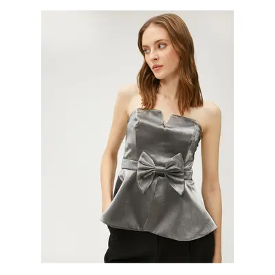 Koton Strapless Bow Detailed Blouse