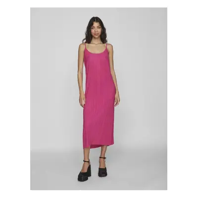 Dark pink women's maxi-dresses VILA Plisa - Ladies