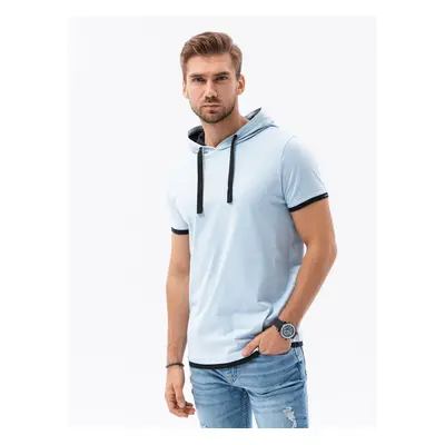 Ombre Men's plain hooded t-shirt