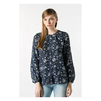 Blouse - Tommy Hilfiger GIGI SILK BLOUSE LS blue