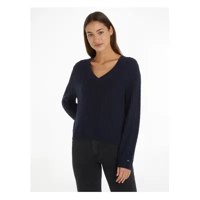 Women's Dark Blue Wool Sweater Tommy Hilfiger - Women