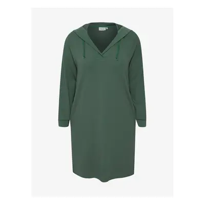 Green hoodie dress Fransa - Women