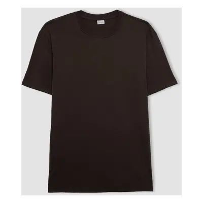 DEFACTO New Regular Fit Crew Neck Short Sleeve 100% Cotton Basic Plain T-Shirt