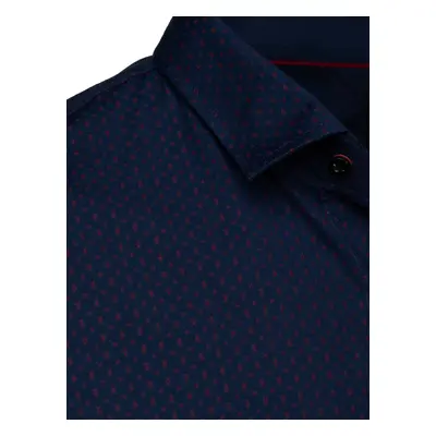 Men's elegant shirt dark blue Dstreet